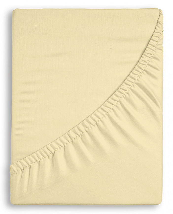 Bavlnená plachta Mako Jersey s lycrou (Krémová farba)